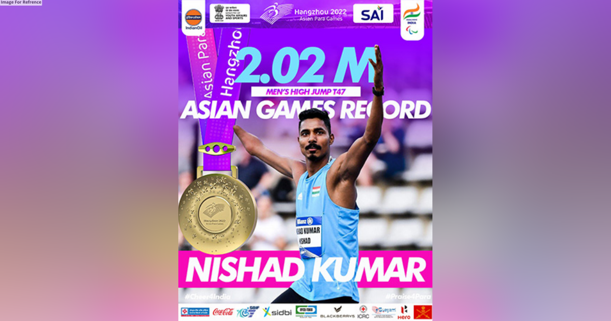 Asian Para Games: Nishad Kumar bags gold medal in Men's High Jump T47 Final